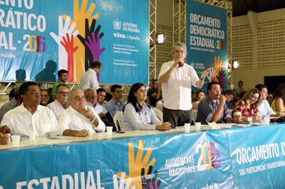 "Nenhum outro estado faz isso que nós estamos fazendo na Paraíba, reunindo todo o governo e convocando a população para construir uma Paraíba mais democrática", disse Ricardo