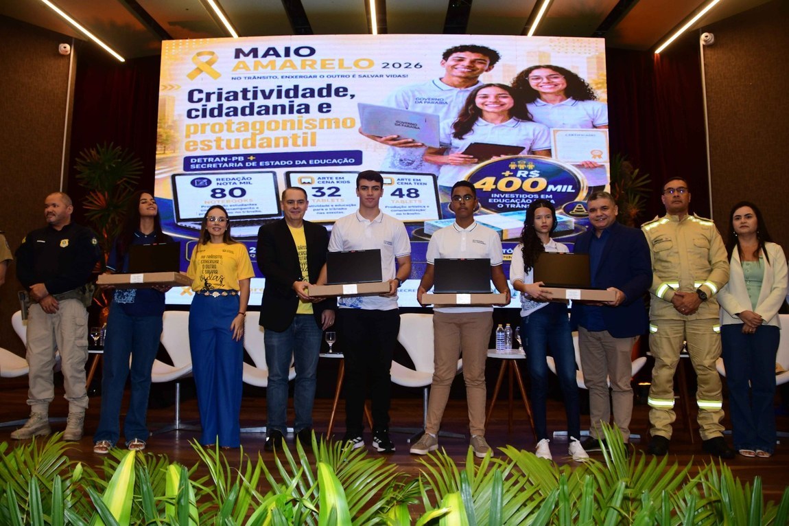 Campanha Maio Amarelo premia 200 estudantes da rede estadual